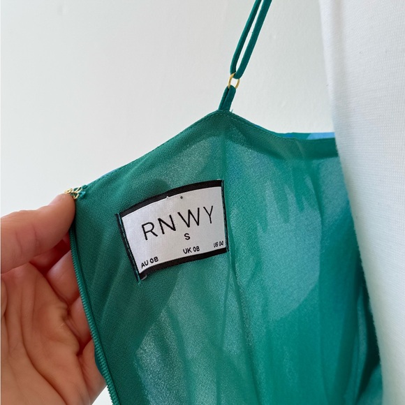 Runaway The Label RNWY Green Floral Slip Mini Dress Size S - Picture 7 of 7